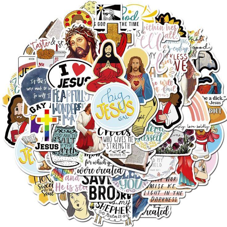 Sticker dán cao cấp CHÚA JESUS Cực COOL ms#121