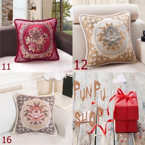COMBO 4 GỐI TỰA GHÊ SOFA – GHẾ TỰA HOÀNG GIA – GỐI VĂN PHÒNG – GỐI TRANG TRÍ