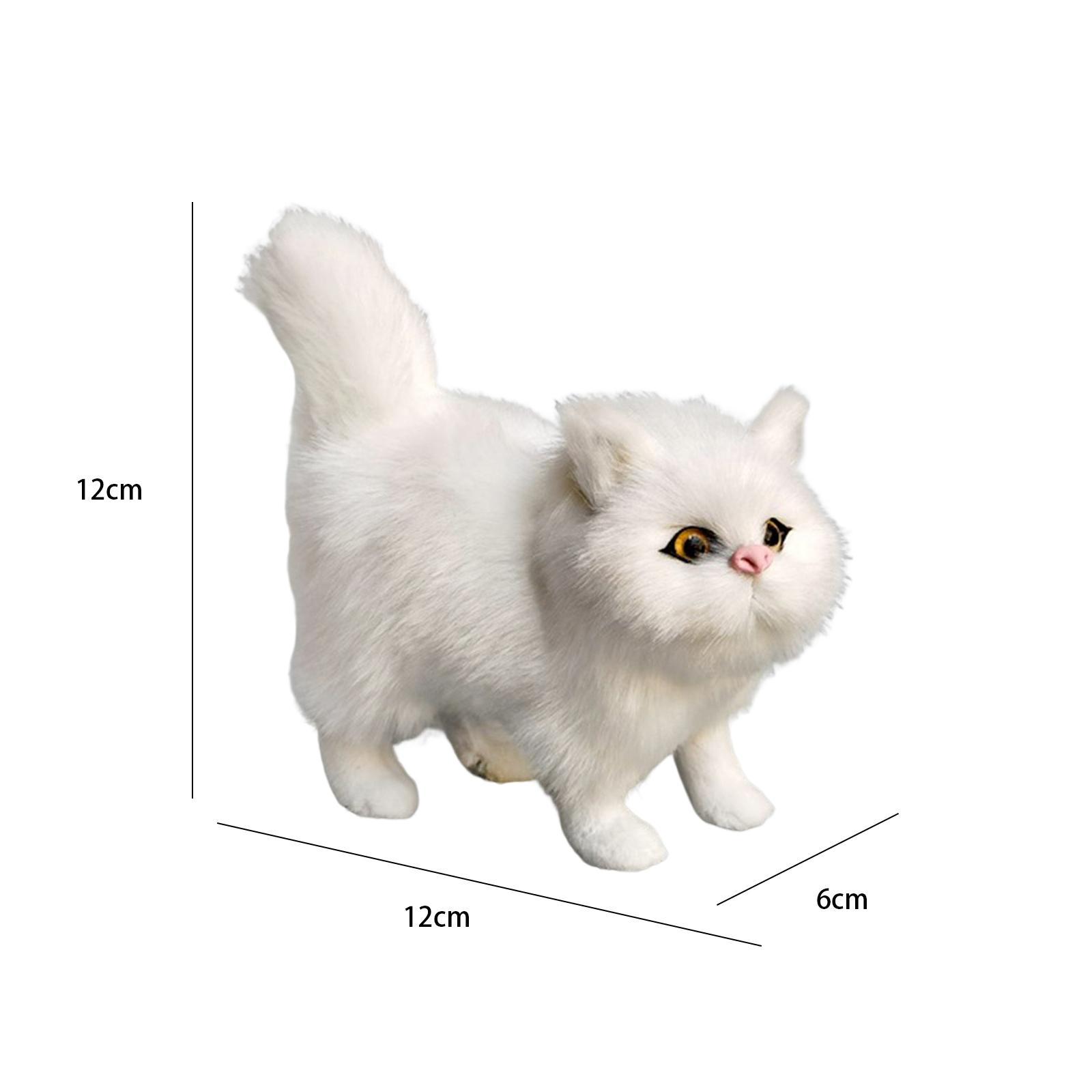 Miniature Simulation Cat Figures Birthday Gift for Dollhouse Desktop