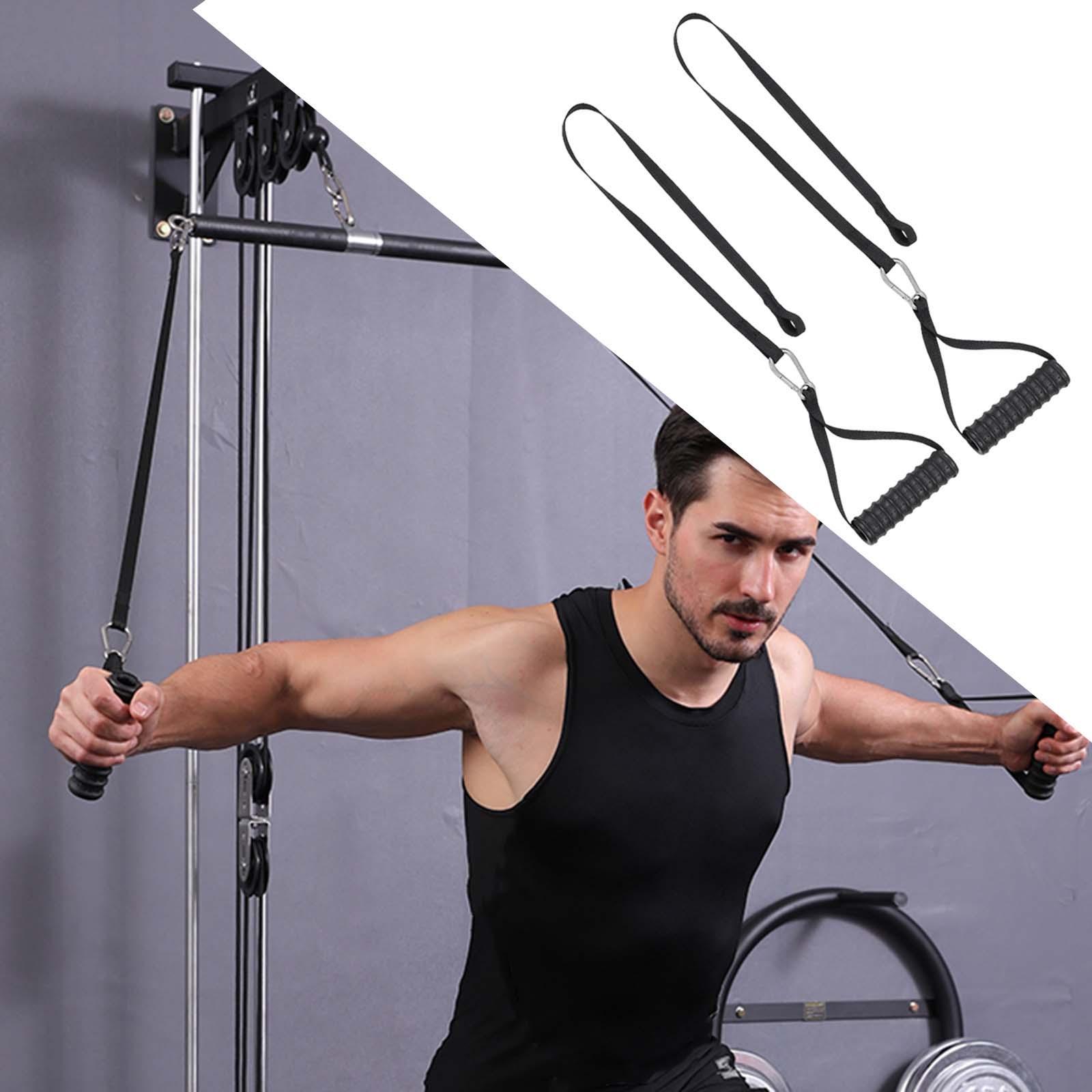 Triceps Rope kéo xuống tay cầm hệ thống ròng rọc hạng nặng để tập luyện sức mạnh