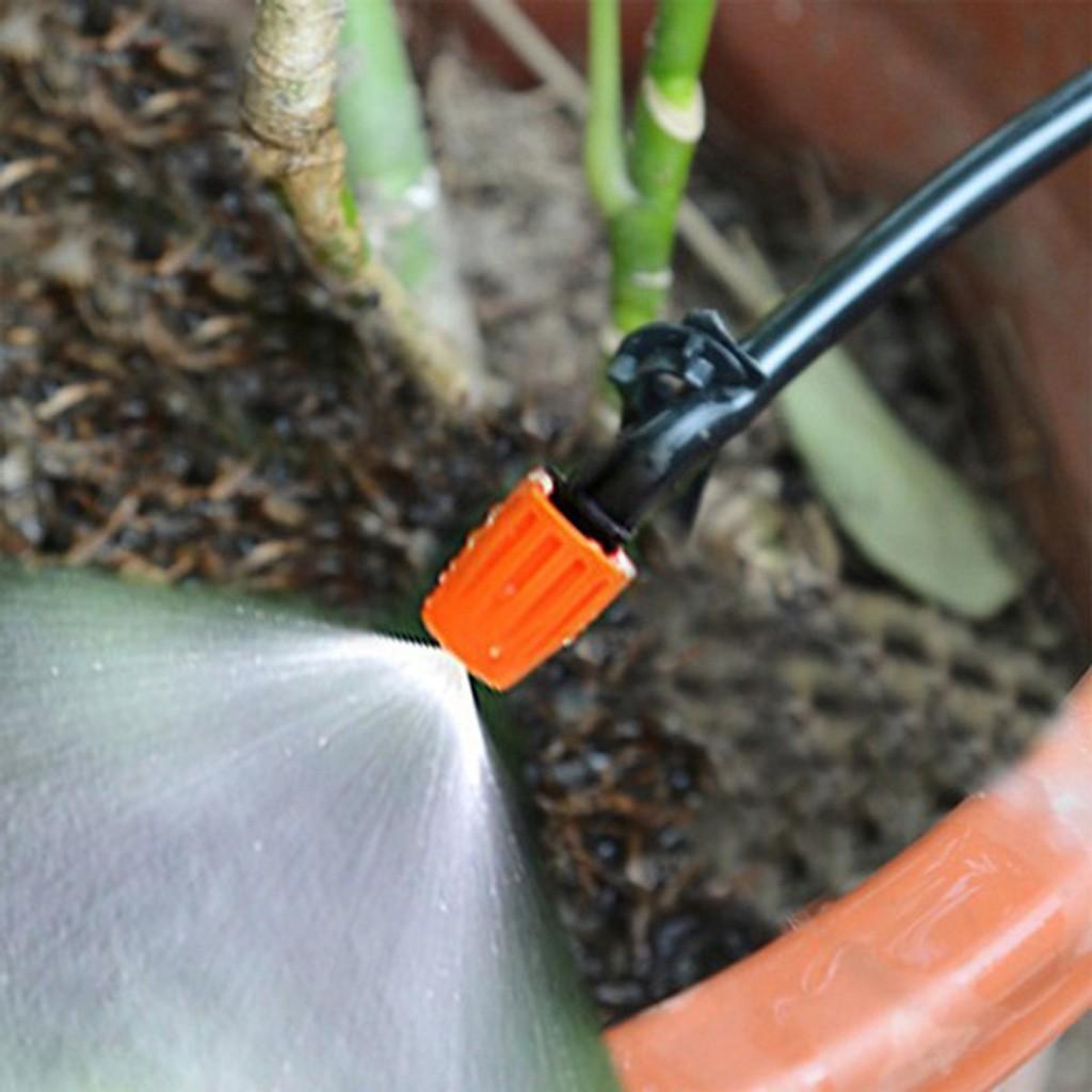 10 đầu tưới phun sương - béc phun sương 1 cửa điều chỉnh được - tưới lan đa năng kèm tê