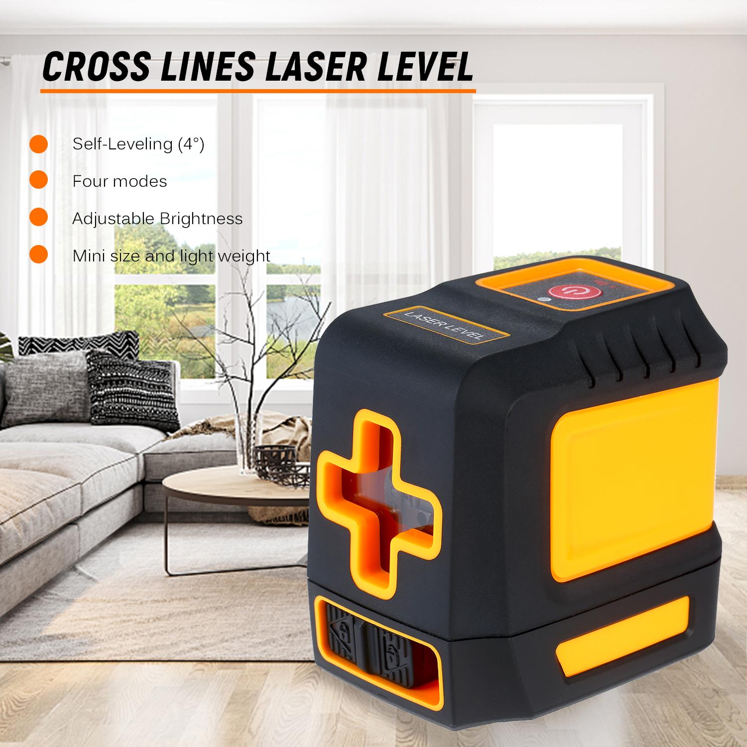 Laser Level Professional Horizontal and Vertical Cross Line Self Leveler Auto-Leveling Spirit Level Self-Leveling Cross