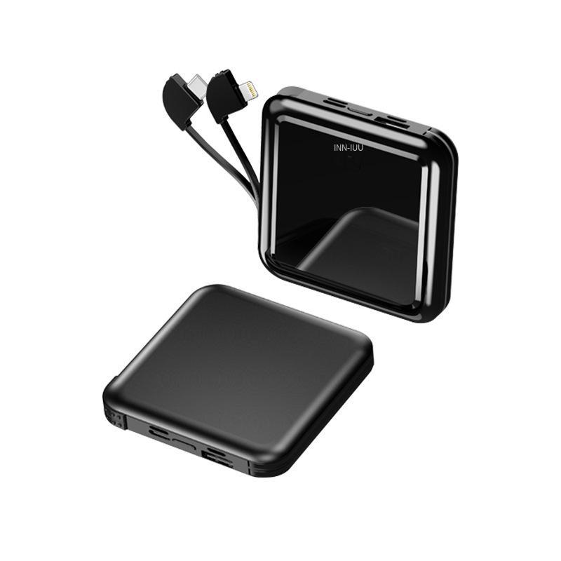 Phong cách mới nhất với dòng riêng, kho báu sạc một lần kéo ba gương mini 10000 mAh tùy chỉnh nguồn điện di động mỏng và nhẹ