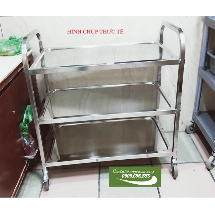 xe đẩy inox 3 tầng 850*450*900 mm