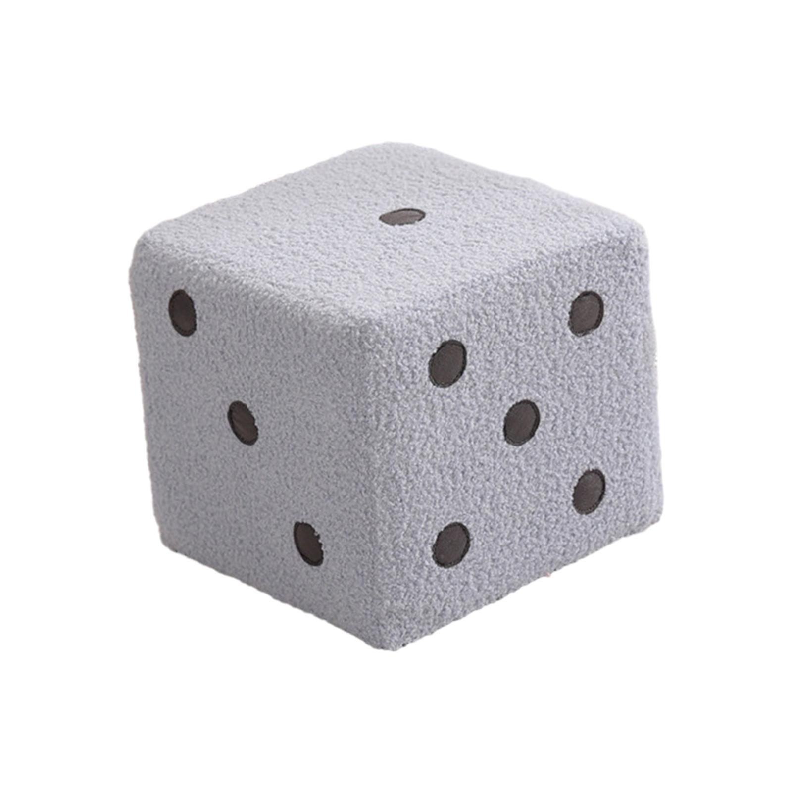 Dice Cube Ottoman Dice Cubic Foot Stool for Couch Bedside Playroom