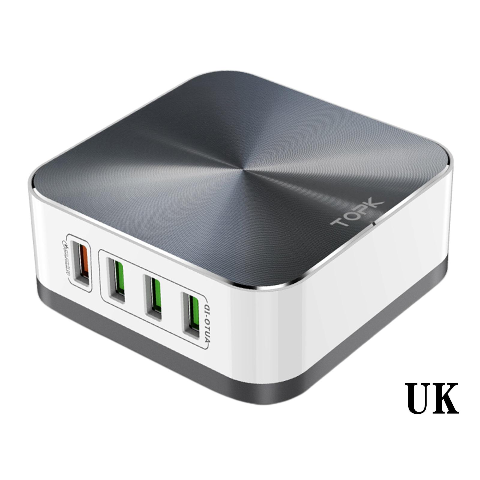 Travel High- 8-Port Quick Charge Wall Charger Power Adapter UK Plug