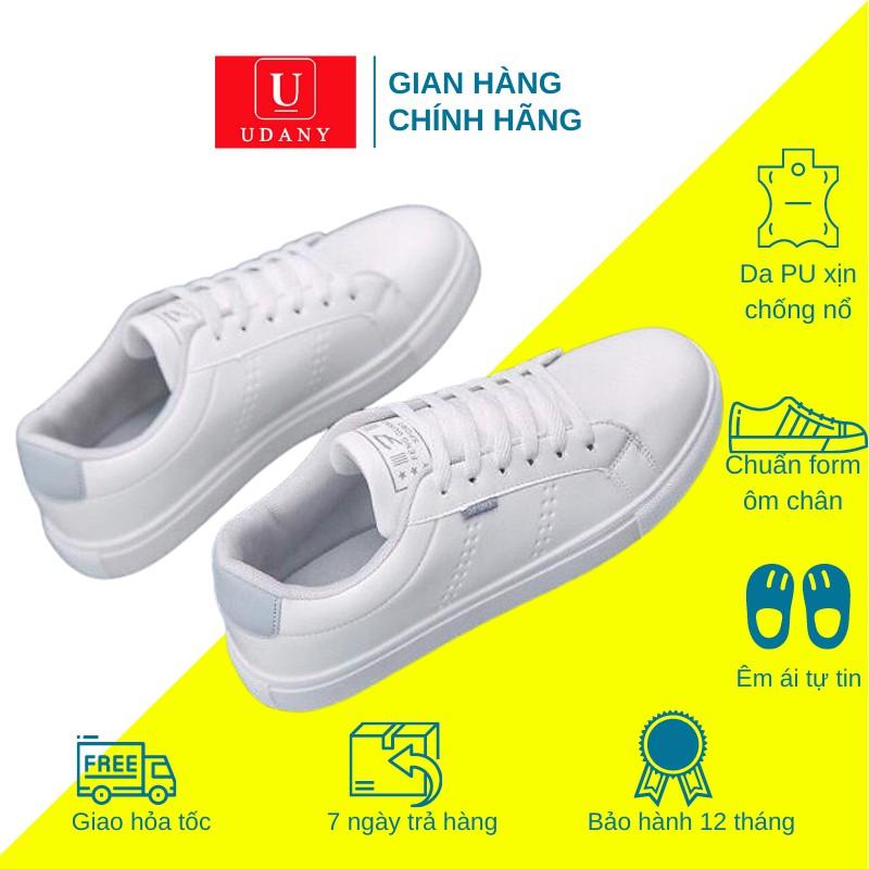 Giày thể thao nam, sneaker nam thời trang màu trắng ghi - USN018