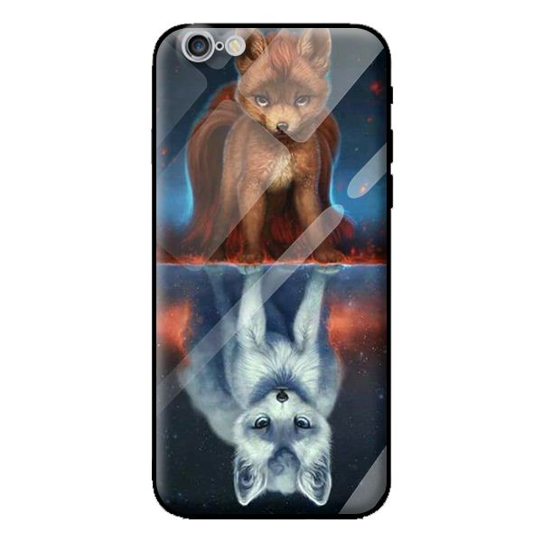 Ốp kính cường lực cho iPhone 6s mẫu sói 2 - Hàng chính hãng