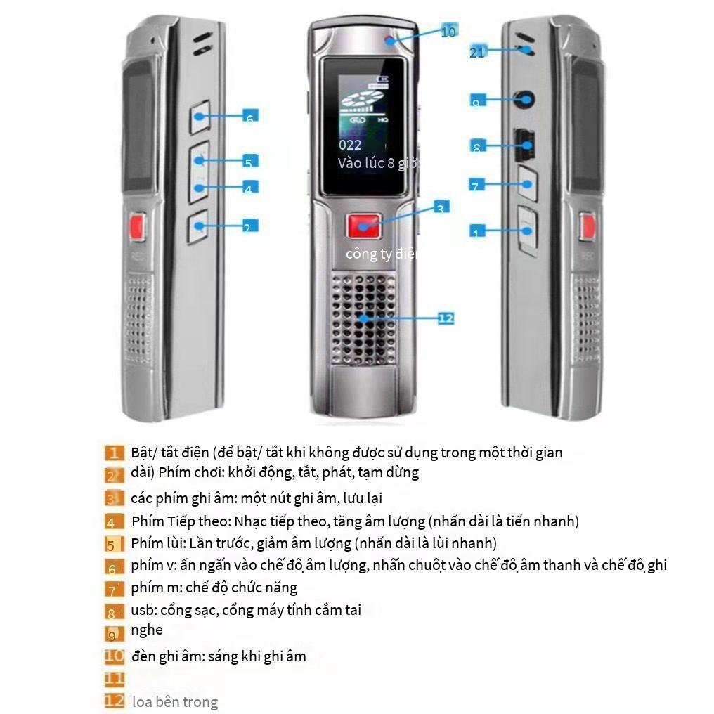 Giao hàng nhanh chuyên nghiệp giảm tiếng ồn độ nét cao ở chế độ chờ lâu bút ghi âm cuộc họp cho học sinh tham gia lớp đào tạo Máy nghe nhạc di động MP3 có thể phát bên ngoài
