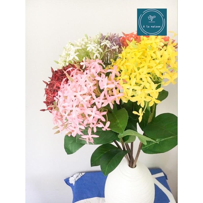 Cành hoa Thiên thảo cao 65cm trang trí sang trọng, hoa lụa cao cấp, hoa decor, hoa cô dâu