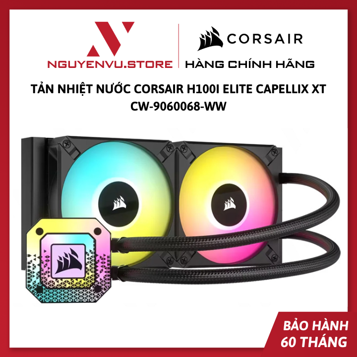 Tản nhiệt nước Corsair H100i ELITE CAPELLIX XT CW-9060068-WW - Hàng Chính Hãng