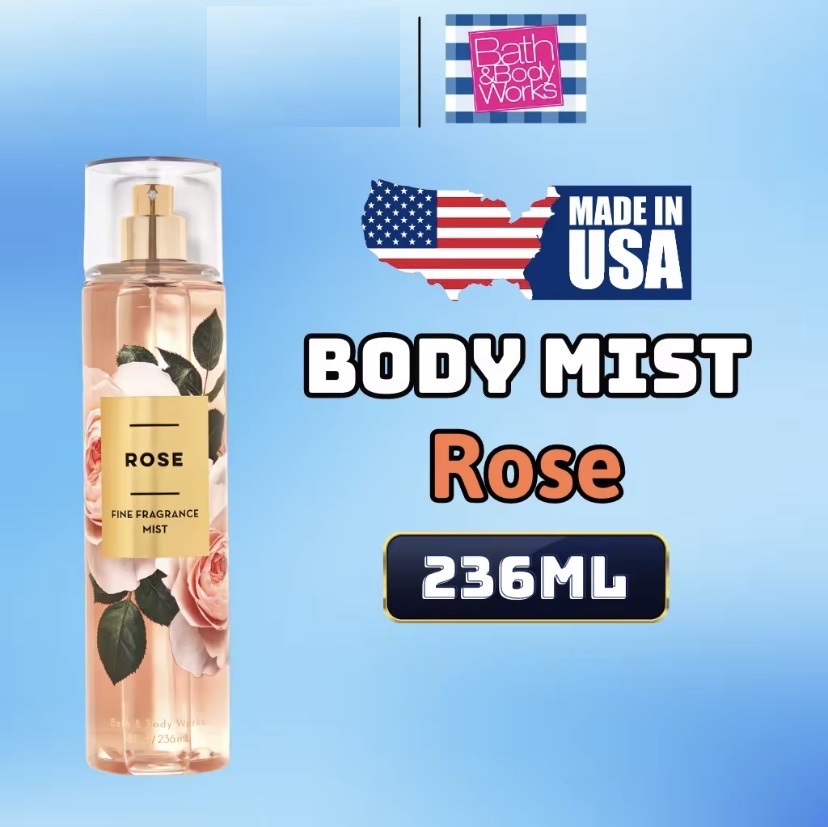 Body Mist Rose - Xịt Thơm Bath and Body Work Rose 236 ml