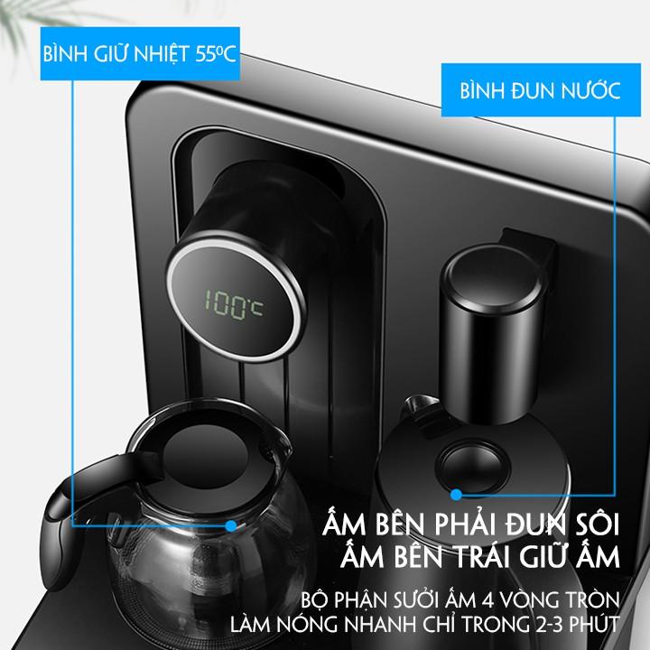 Cây nước nóng lạnh, Máy pha trà tự động thông minh bộ sưởi 4 vòng, tặng kèm 2 ấm có remote chính hãng, bảo hành 1 năm