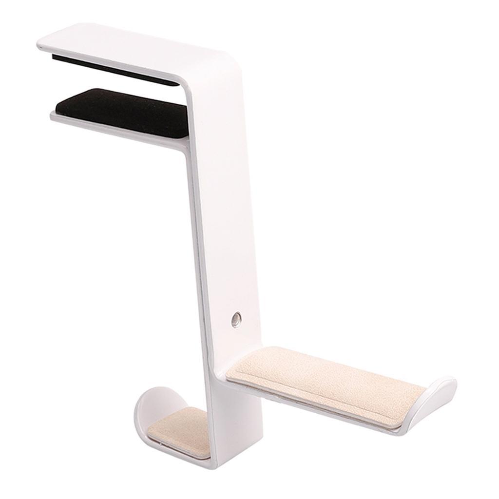 Headphone stand hanger hook headset clever under desk with curved end