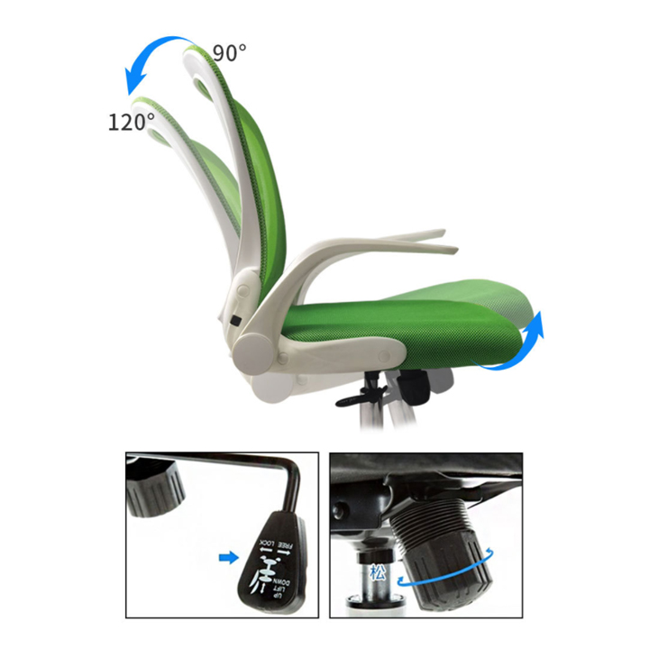 Ghế văn phòng dễ dàng gấp gọn Tựa lưng tiện lợi Đa năng - Ghế văn phòng xoay 360 độ hiện đại Cao cấp nhiều màu GHP060 Giao màu ngẫu nhiên