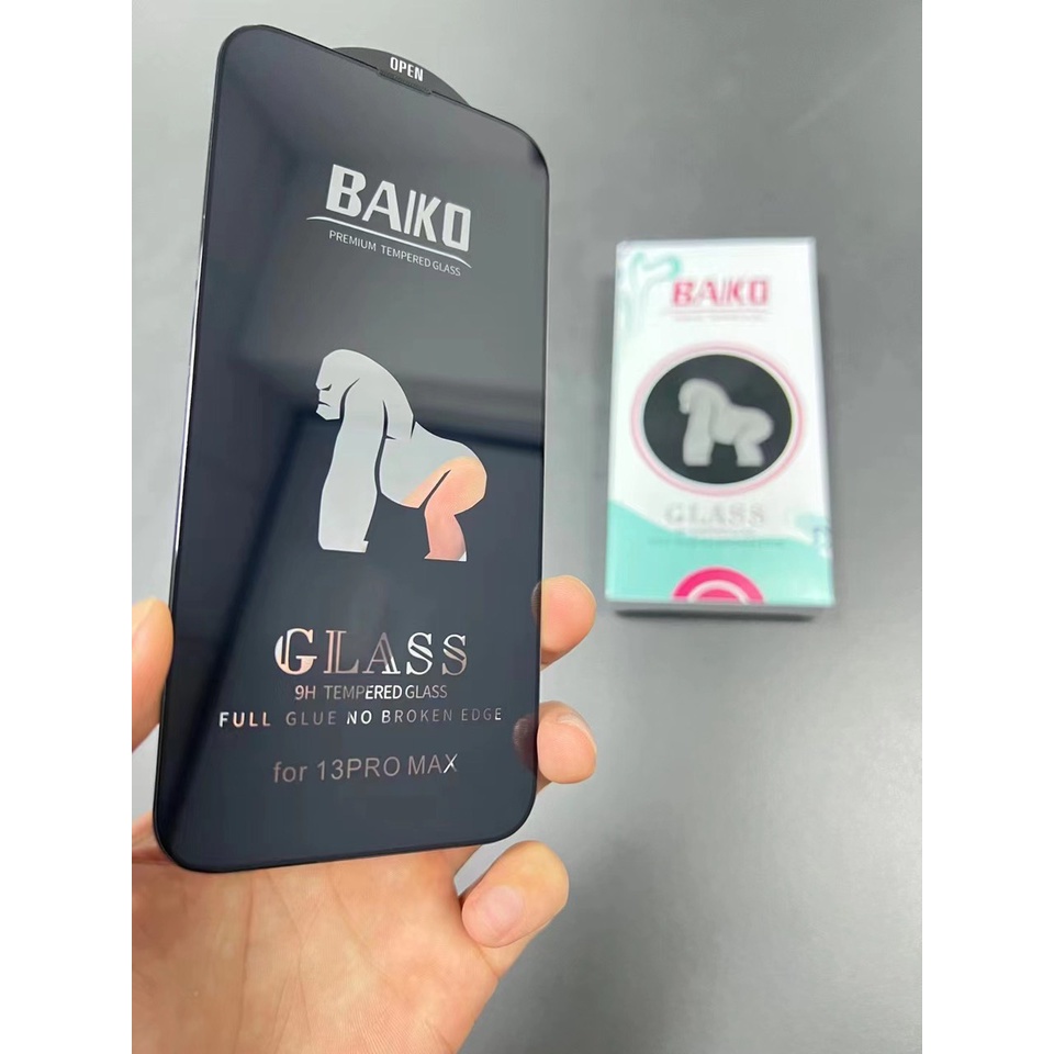 Kính cường lực Baiko dành cho iphone, dán full màn, có màng chống bụi cho loa