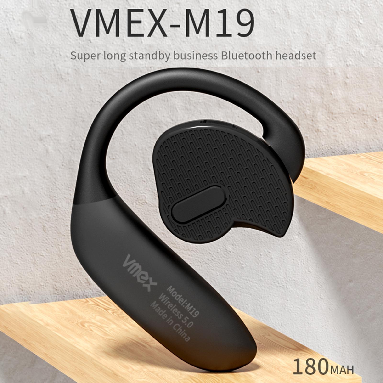 Earphones Earbuds Bluetooth Single Ear Hook for Office Sports Anti Sweat Cell Phones Earpiece