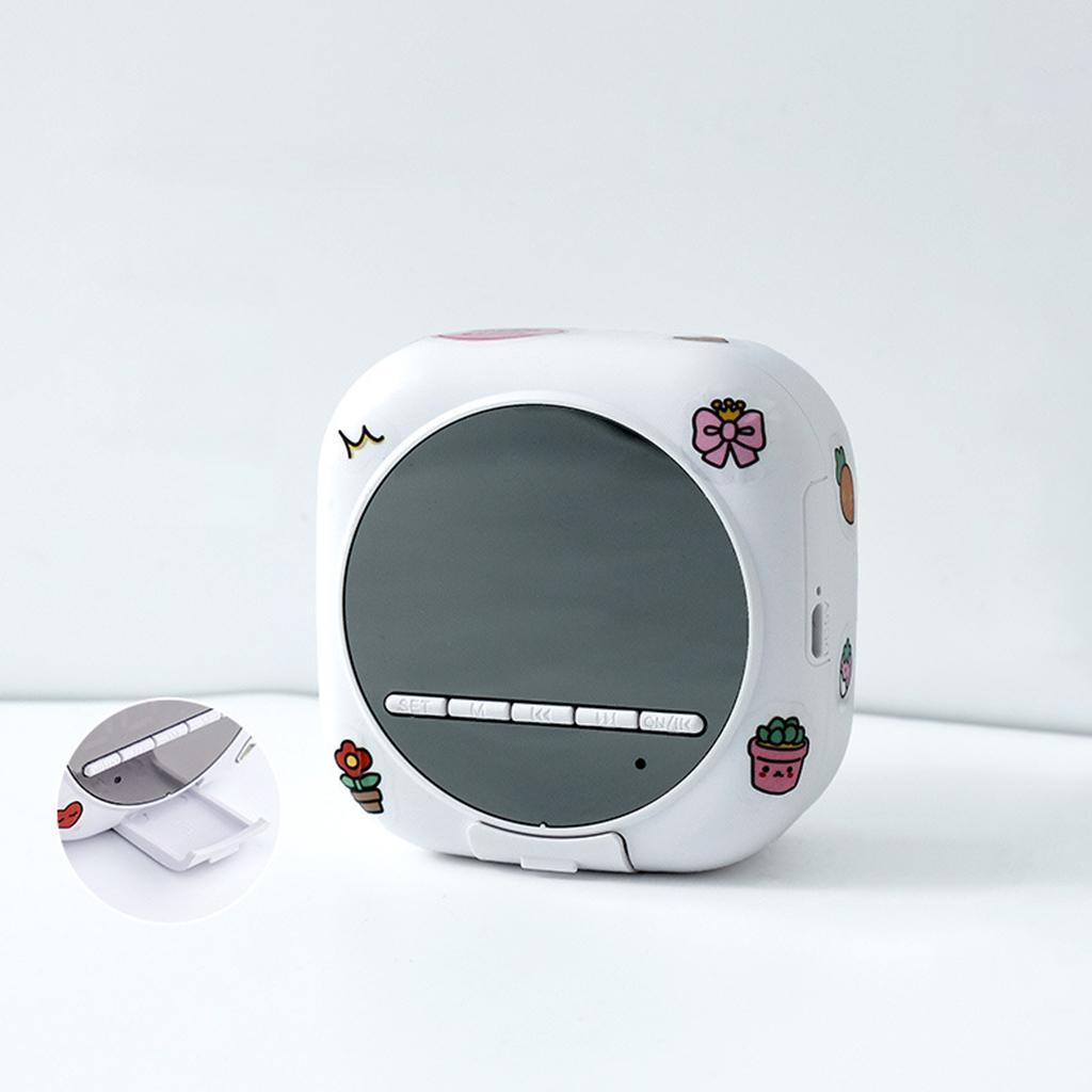 Mini Wireless Speaker Chargeable Waterproof TF Card Sound Box for Computer White