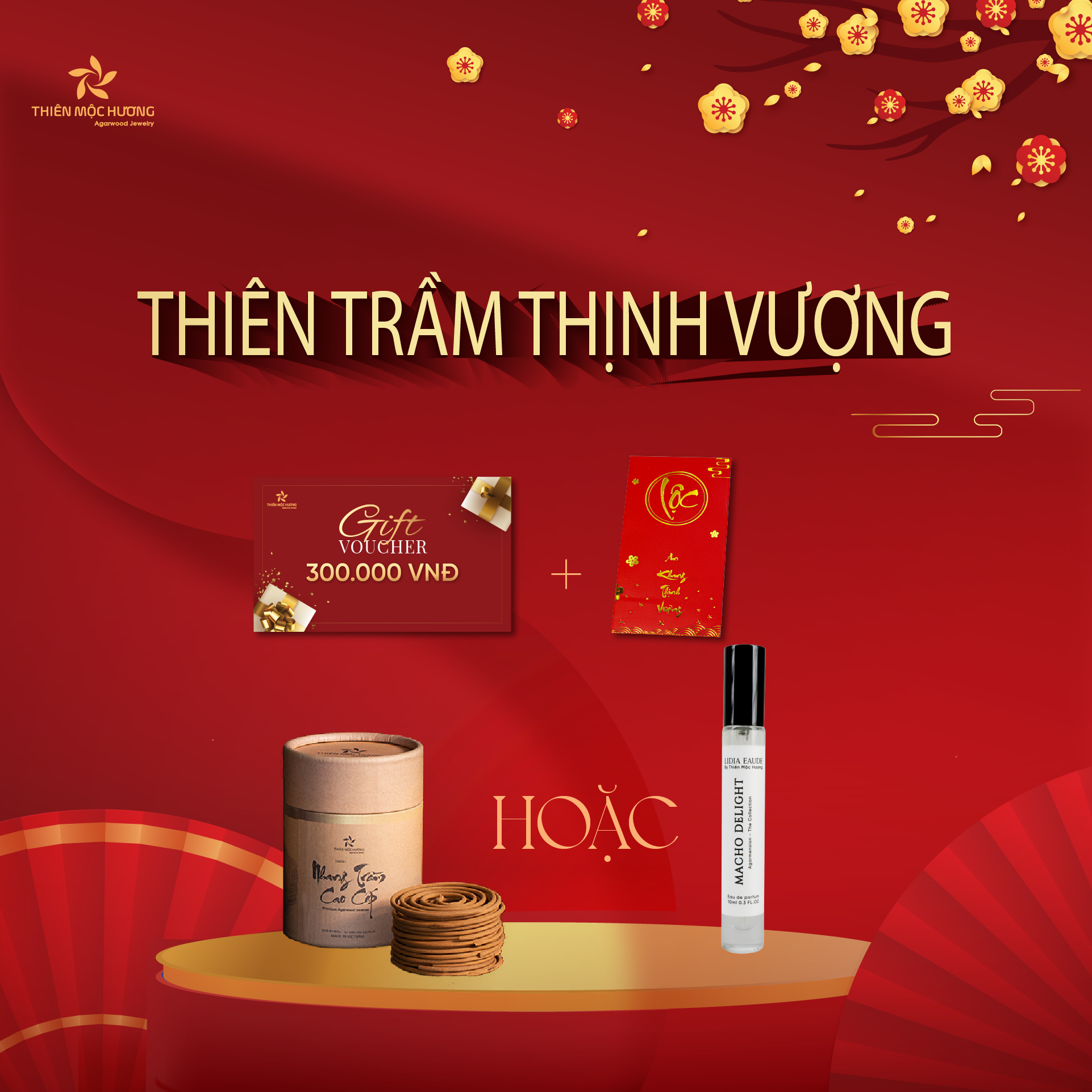 Set quà tặng nhang trầm hương Thiên Mộc Hương bình an, may mắn, và tài lộc