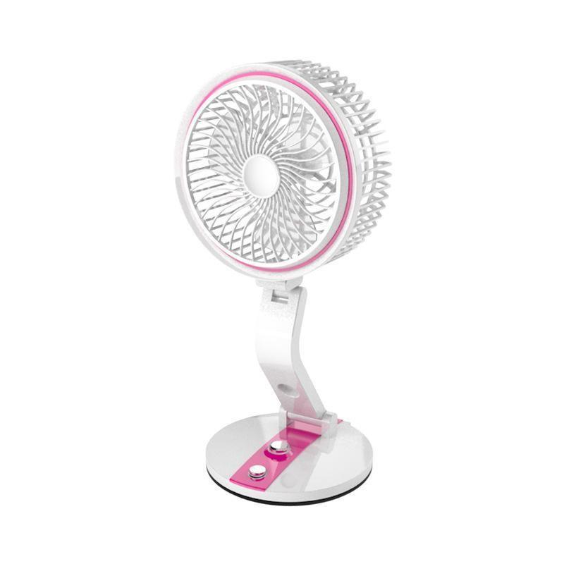 Quạt tích điện mini gấp gọn để bàn có đèn led JL Folding Fan LR-2018 - Màu Ngẫu Nhiên 