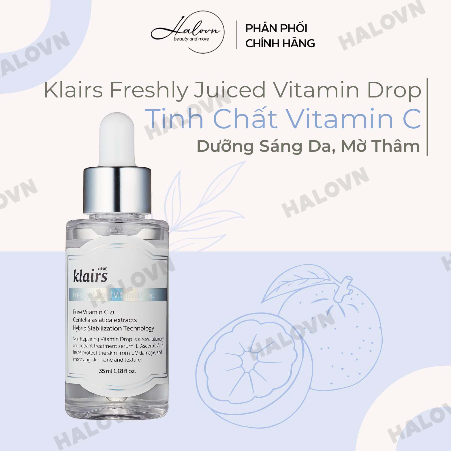 Tinh Chất Sáng Da Vitamin C Dear, Klairs Freshly Juiced Vitamin Drop 35ml