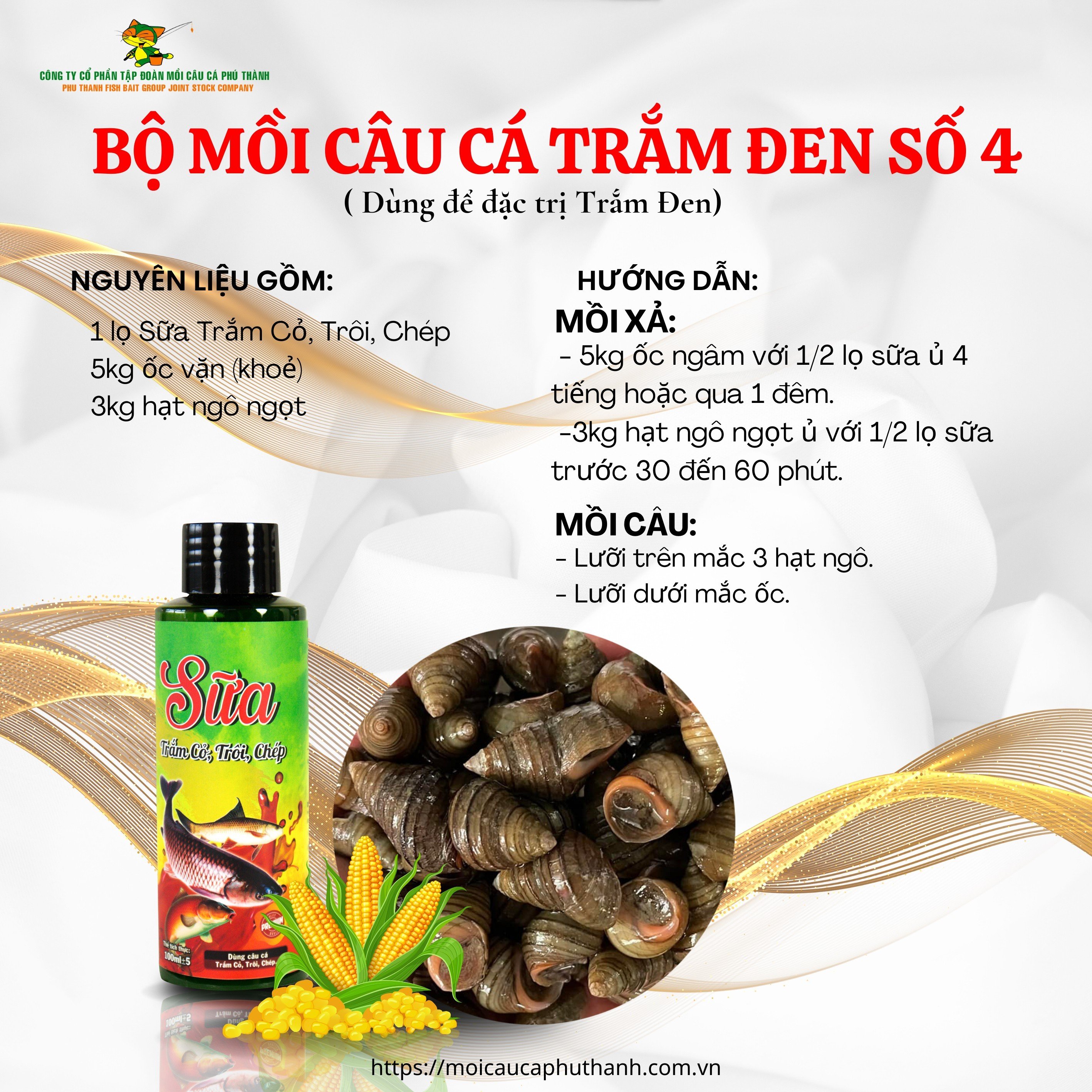 Bộ Mồi Trắm Đen Số 4