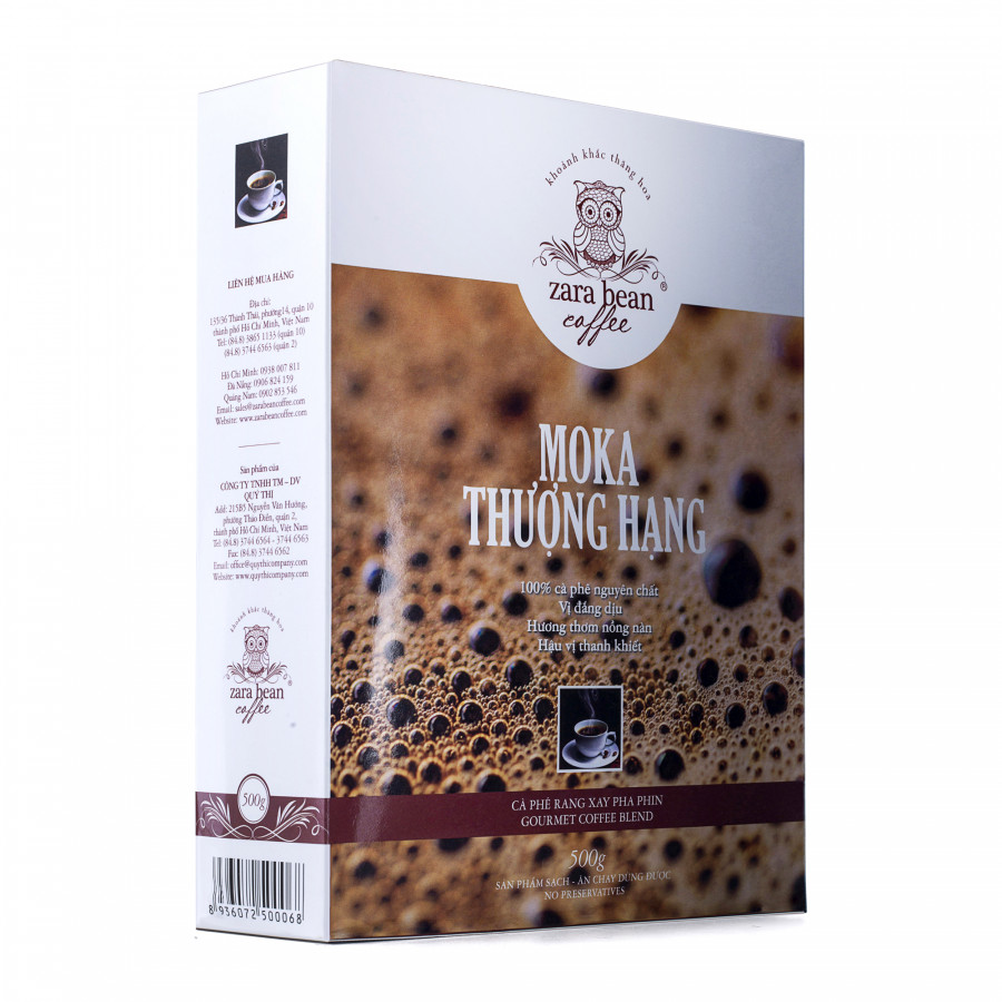 Hình ảnh Cà phê pha phin Moka Thượng Hạng - Zara Bean Coffee (500g)