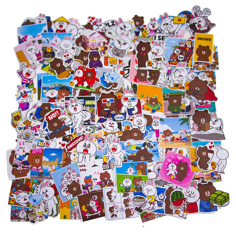 Set 100 Sticker - Brown and Cony