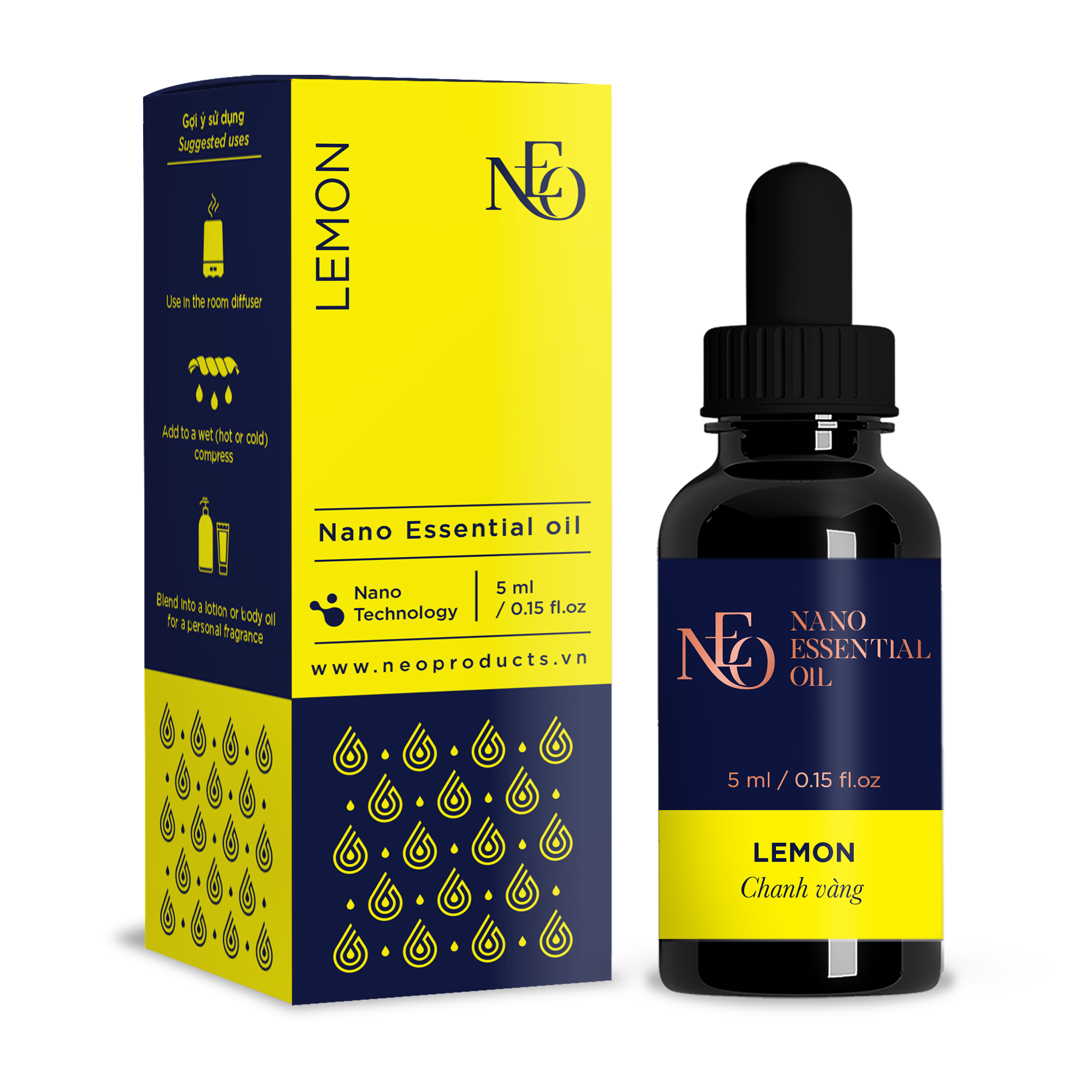 Tinh Dầu Thiên Nhiên Nano Chanh Vàng 5ml
