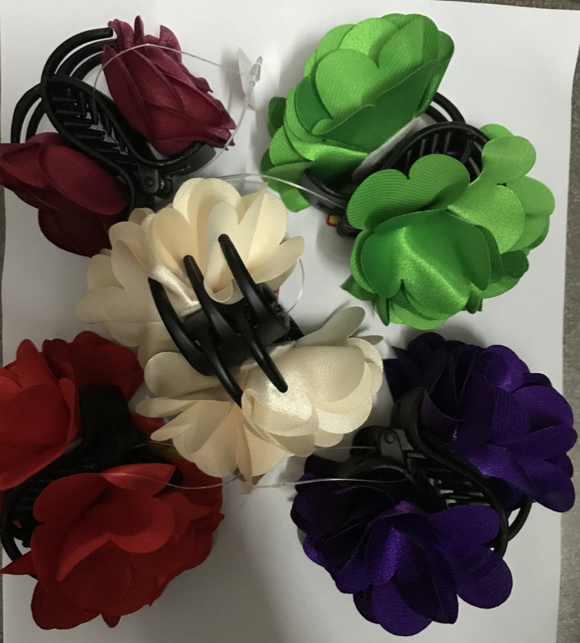 Kep tóc càng cua hoa hồng 2màu