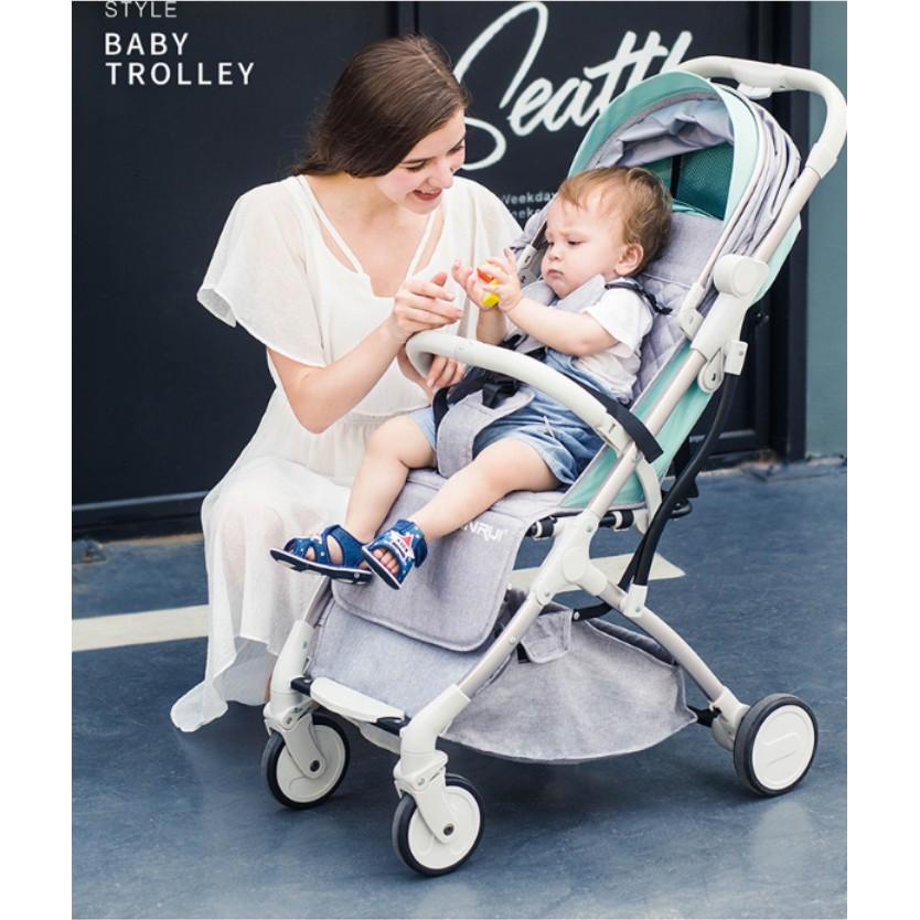 Xe đẩy em bé xếp gọn dạng vali kéo khi không dùng BABY TROLLEY - AsiaMart