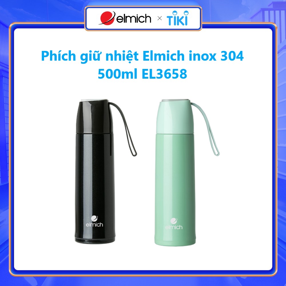 Phích giữ nhiệt ELMICH Inox 304 EL3658 - Đen