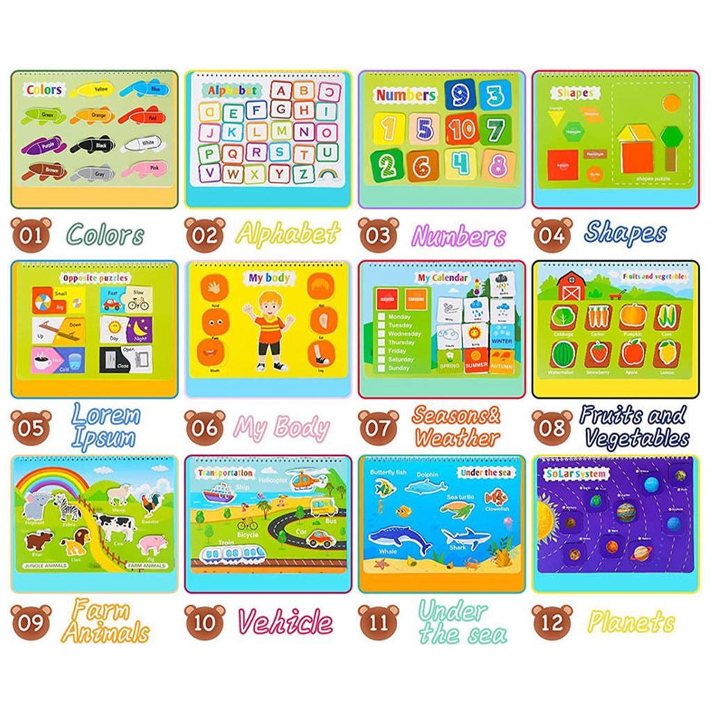 Puzzle 12 Themes Learning Activities for  1  5 Year Old