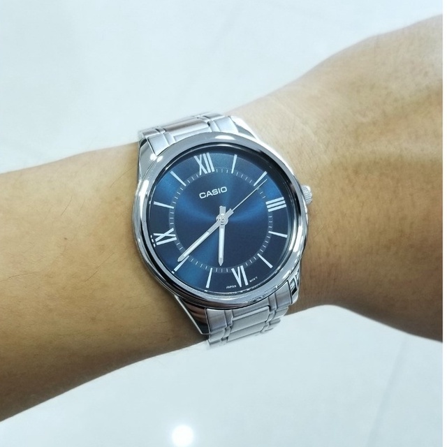 Đồng hồ nam dây kim loại Casio Anh Khuê MTP-V005D-2B5UDF