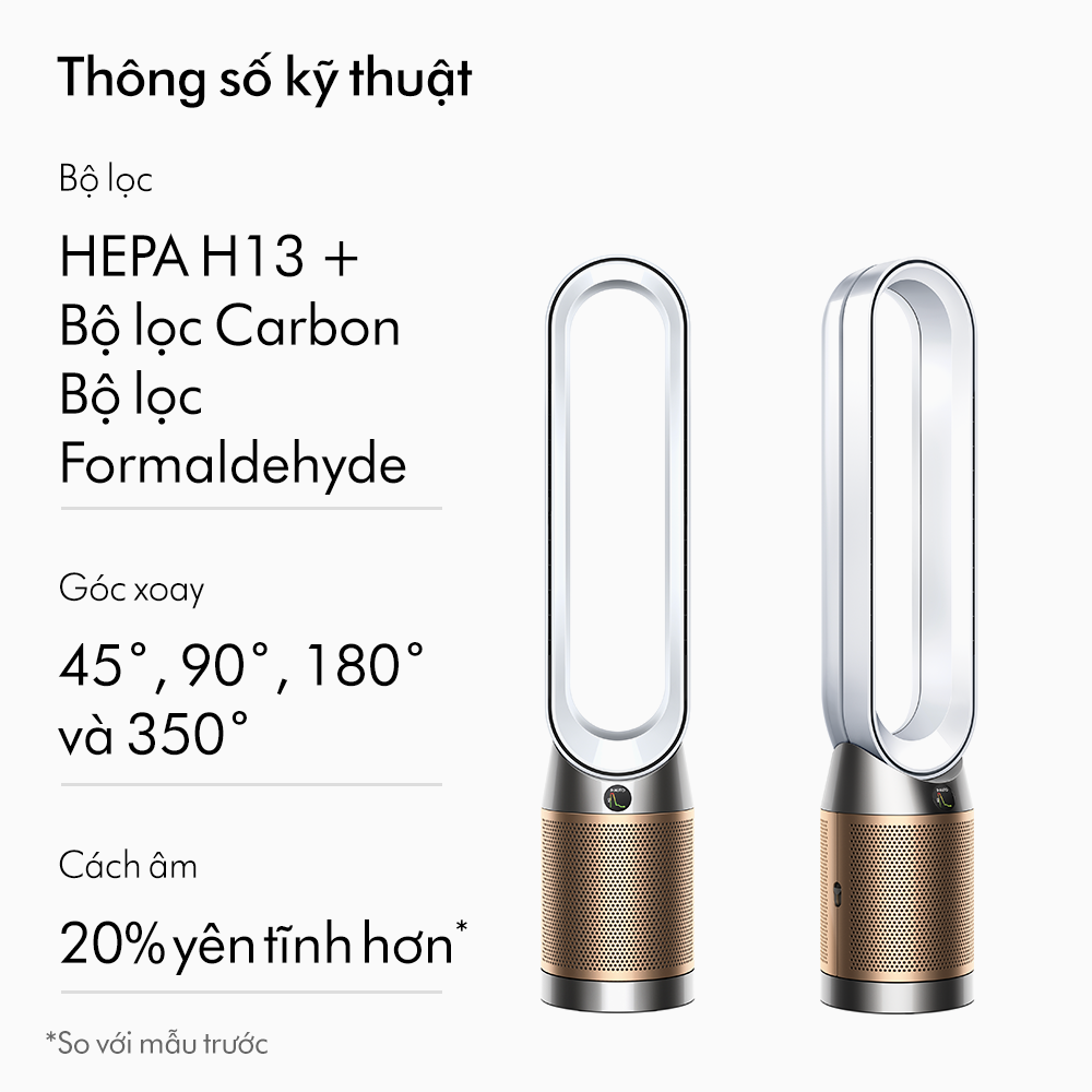 Quạt Không Cánh Lọc Không Khí Dyson TP09, Bộ Lọc Hepa Loại Bỏ 99% Vi Khuẩn Và Bụi Mịn, Nhập Khẩu