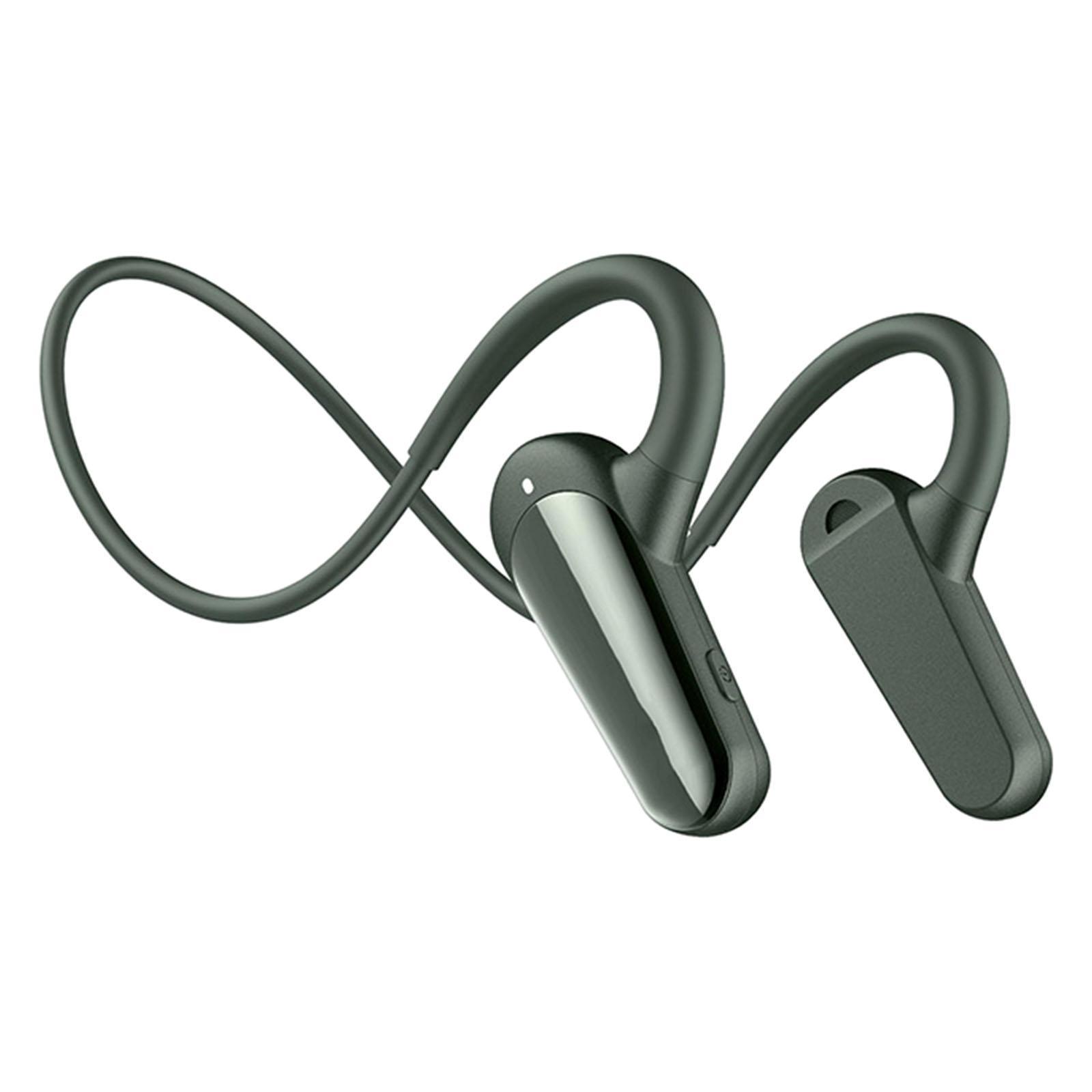 Air Conduction Headset Sweat Resistant Lightweight Open Ear Hands Free Call Stereo Bluetooth 5.0 Headphone for Running Meeting Built-in Mic