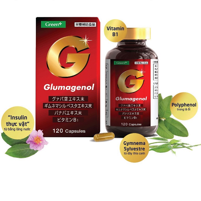 Viên uống hỗ trợ điều hòa đường huyết Nhật Bản - Glumagenol Green+