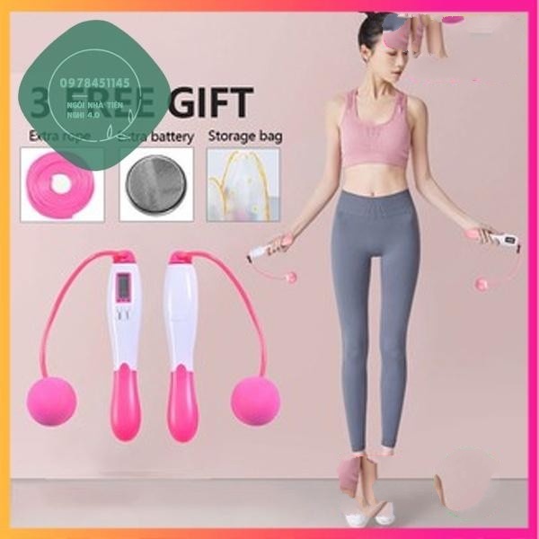 DÂY NHẢY ĐIÊN TỬ- DÂY NHẢY ĐẾM BƯỚC NHẢY, ĐẾM CALO, ĐẾM SỐ KM, dây nhảy lõi cáp cao cấp
