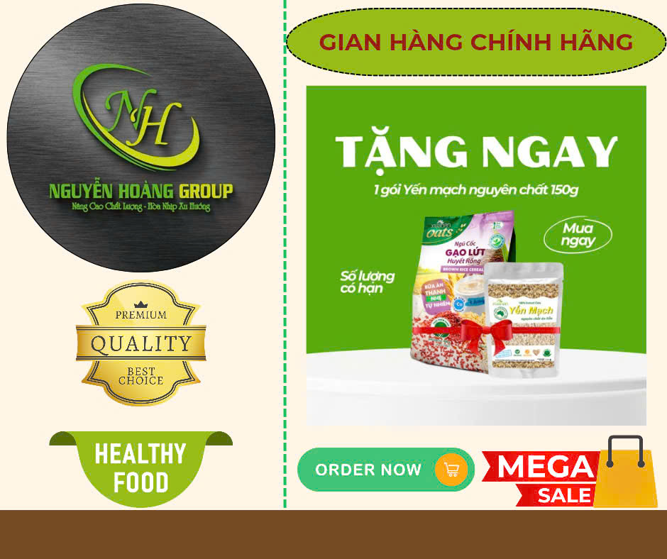 COMBO 6 :Gói Ngũ Cốc Gạo Lứt Huyết Rồng Ít Đường 400g