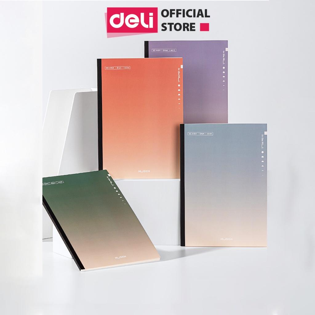 Sổ Tay Ghi Chép Dán Gáy Kẻ Ngang 80 Trang Khổ A5 B5 Vintage Cao Cấp Nusign Deli - Màu Pastel Làm Sổ Planner Sổ Kế Hoạch Phù Hợp Học Sinh Văn Phòng - NS284 NS285