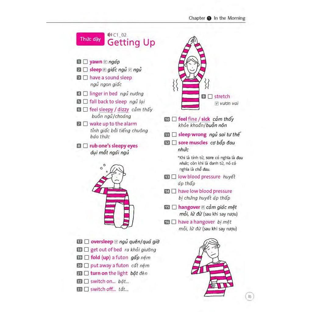 Sách - Sổ Tay Từ Vựng Tiếng Anh - Từ Lúc Thức Giấc Đến Khi Đi Ngủ (Bao Gồm Sách Và 1 Đĩa MP3) - Nhân Trí Việt - ảnh 9