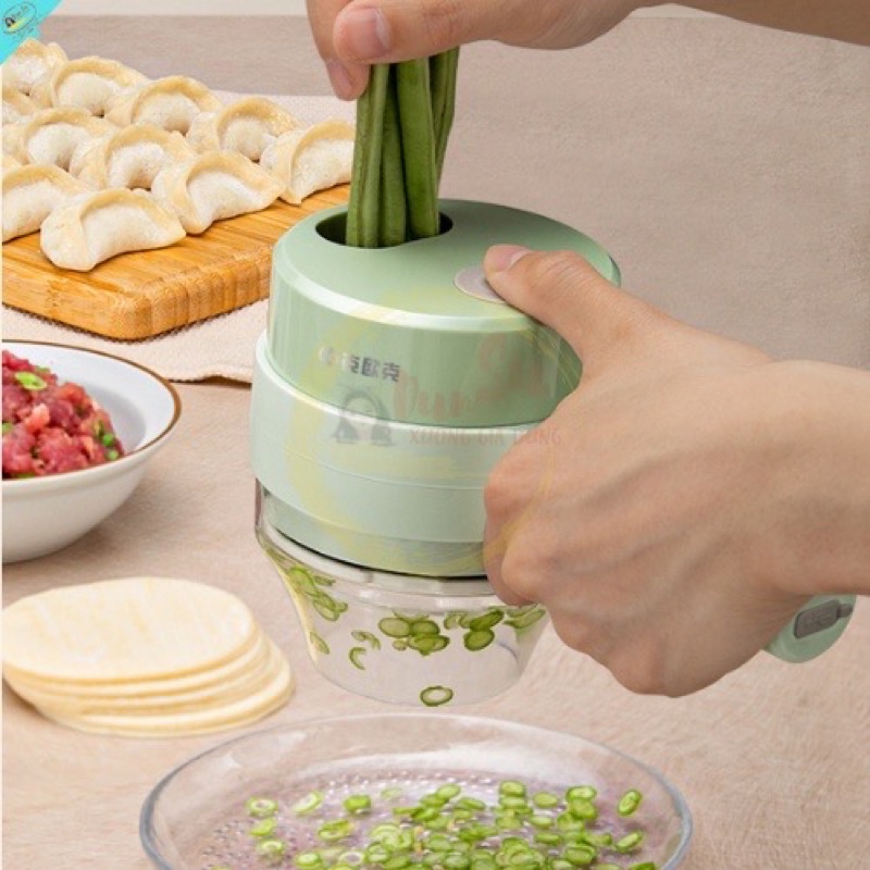 Máy nạo thái xay lát rau củ quả đa năng tích điện thế hệ mới