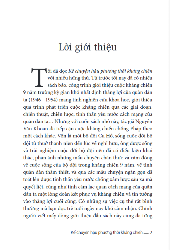 Sách Kể Chuyện Hậu Phương Thời Kháng Chiến