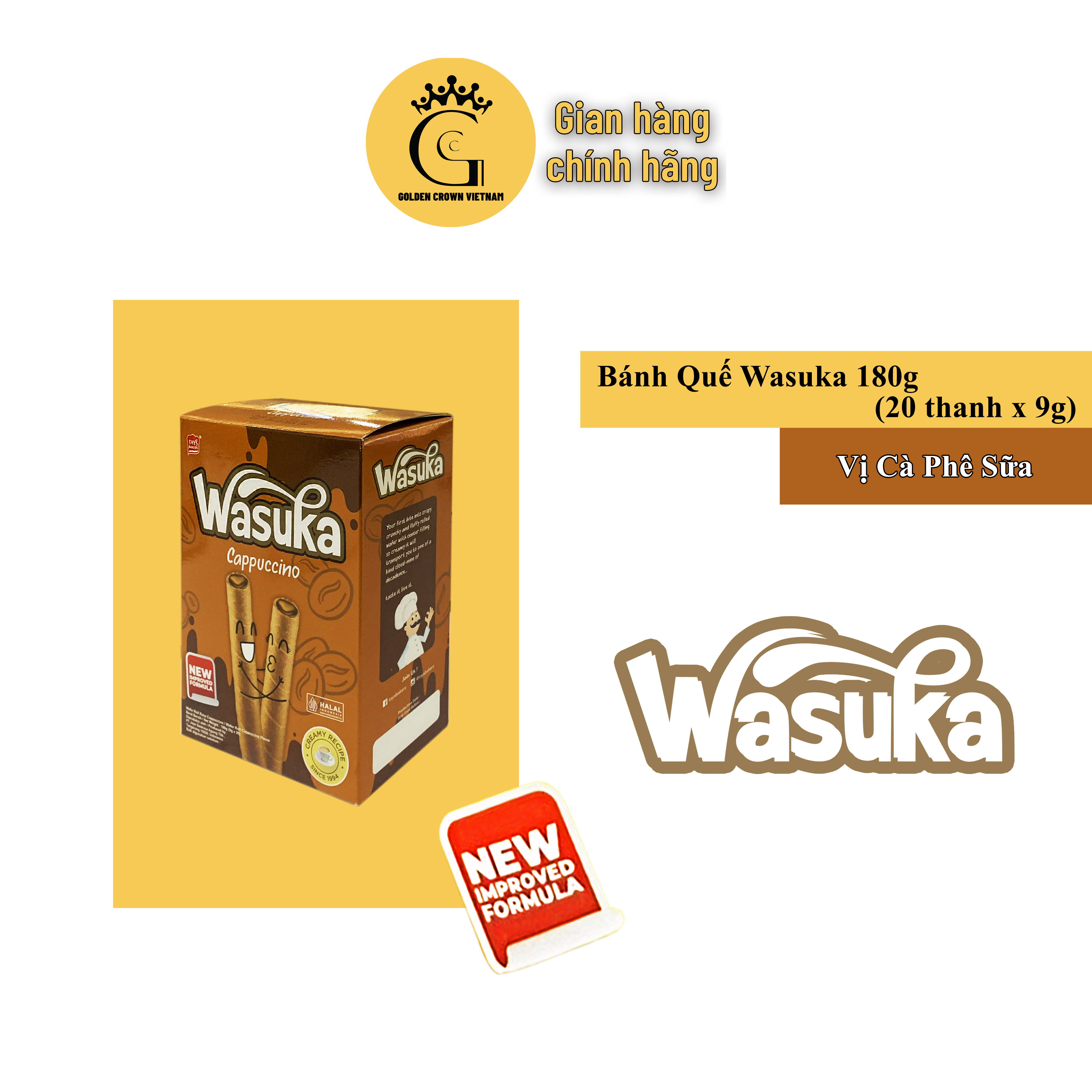 Bánh Quế Wasuka 180gr (20 thanh x 9gr)