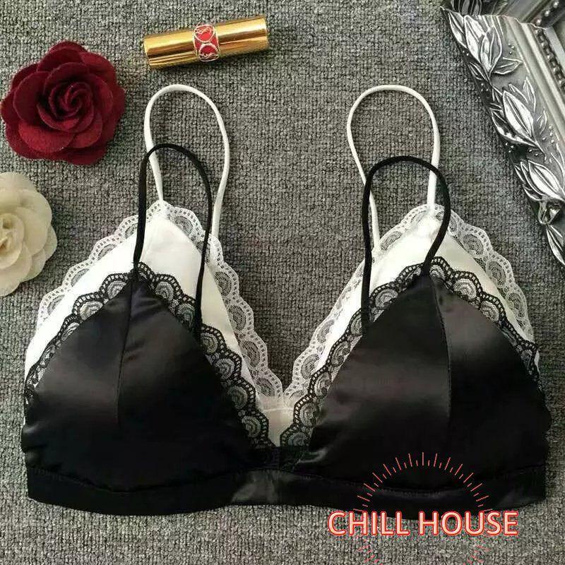 SIÊU ĐẸP - ÁO BRA SATIN VIỀN REN SIÊU ĐẸP - CHILLHOUSE