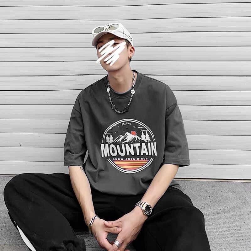 Áo phông Oversize Mountain, JACKLANE, Áo cộc tay Unisex Jack Lane
