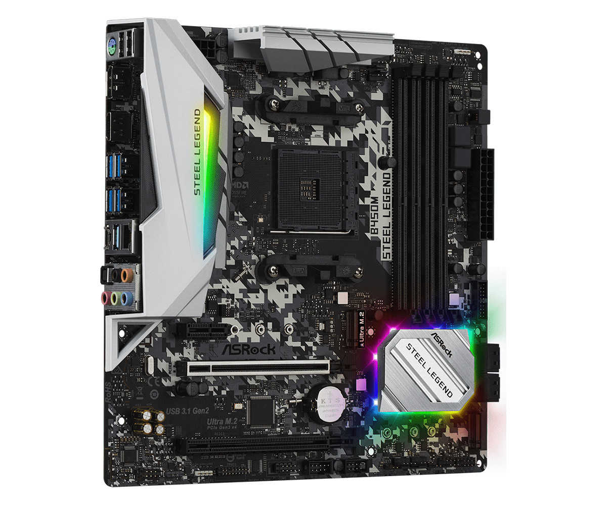 Bo Mạch Chủ Mainboard Asrock B450M Steel Legend (AM4 Socket) - Hàng Chính Hãng