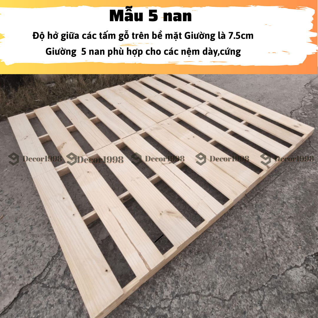 GIƯỜNG NGỦ CÓ HỘC KÉO, PALLET LÓT NỆM CAO 20CM HỘC KÉO GỖ THÔNG MỚI NHẬP KHẨU