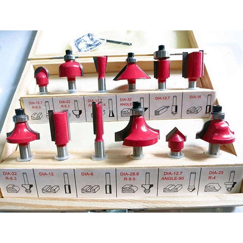 Bộ- mũi phay _gỗ 12 món -độc đáo