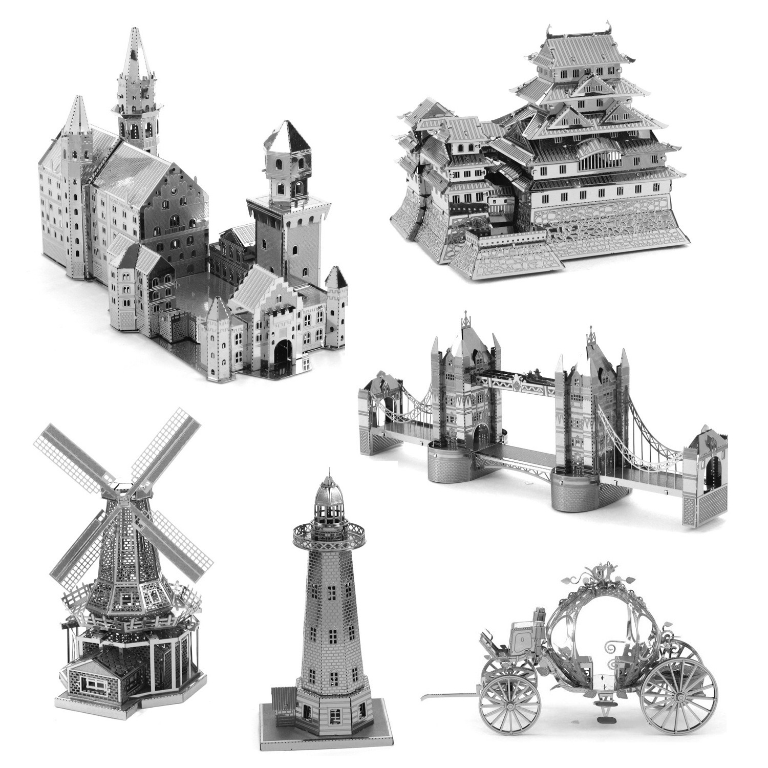 Mô Hình 3D Kim Loại Tự Lắp Ráp Công Trình Kiến Trúc Thế Giới